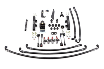 IAGIAG-AFD-2611BK 2015-2021 Subaru STI IAG PTFE Flex Fuel System Kit w/ 1300cc Injectors, Lines, FPR, Black Fuel Rails,