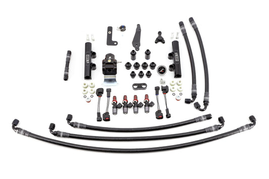 IAGIAG-AFD-2611BK 2015-2021 Subaru STI IAG PTFE Flex Fuel System Kit w/ 1300cc Injectors, Lines, FPR, Black Fuel Rails,