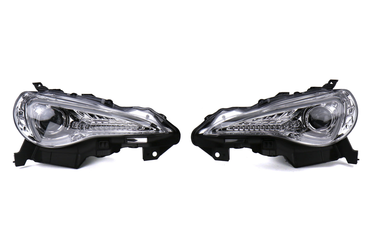 SCDLHP-FRS12-TM Spec-D Projector Headlight with Chrome Housing Boomerang Style Headlight - 2013-2020 FRS / BRZ / 86,