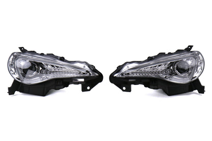 SCDLHP-FRS12-TM Spec-D Projector Headlight with Chrome Housing Boomerang Style Headlight - 2013-2020 FRS / BRZ / 86,
