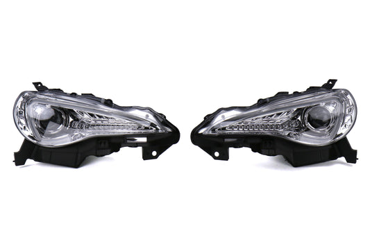 SCDLHP-FRS12-TM Spec-D Projector Headlight with Chrome Housing Boomerang Style Headlight - 2013-2020 FRS / BRZ / 86,
