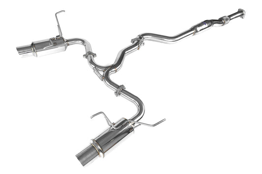 INVHS11STIGTP Invidia Dual N1 Resonated Exit Exhaust (Polished or Titanium Tip) - 2014+ Forester XT-Stainless Tips,