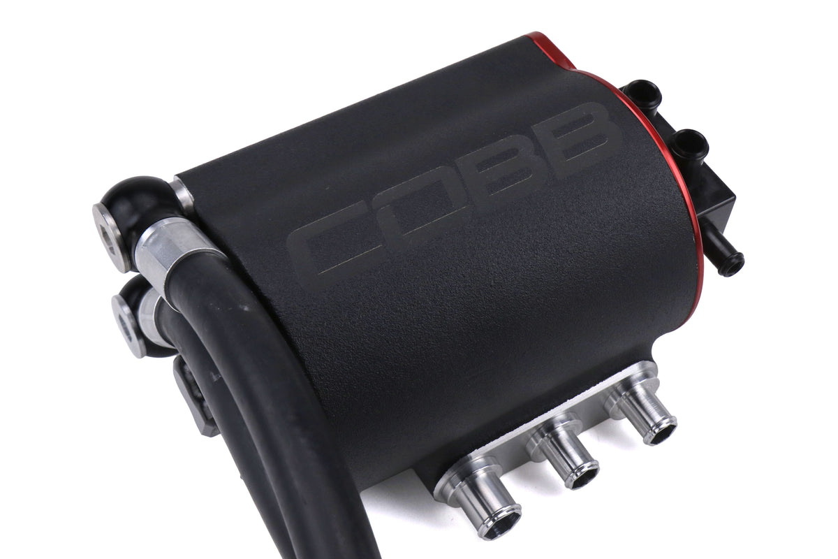 COB843615 COBB Tuning Air Oil Separator Black and Red - 2015-2020 Subaru WRX,