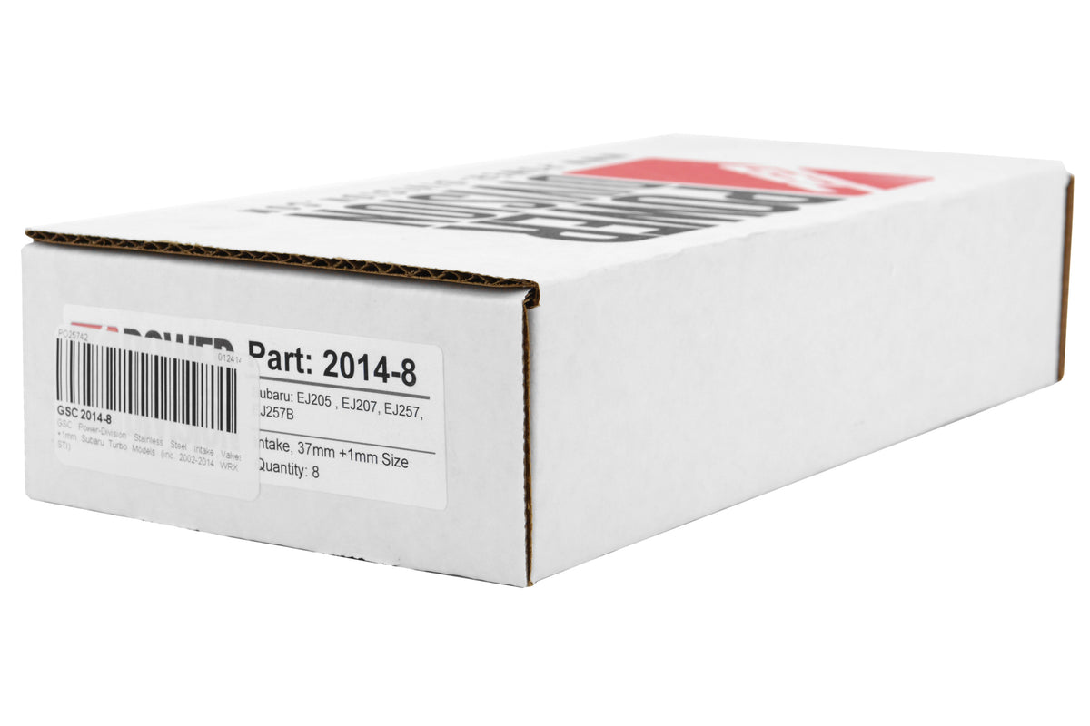 GSC2014-8 GSC Power-Division Stainless Steel Intake Valves +1mm - Subaru Models Inc. 2002-2014 WRX / 2004+ STI,