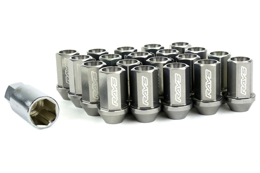 VLKWDURA4212125G Rays Dura-Nut L42 Straight Type lug nuts - 2015+ WRX / 2015+ STI / 2013+ BRZ / 2014+ FORESTER-Gunmetal,