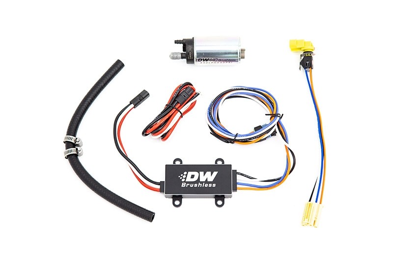 DET9-441-C101-0900 DeatschWerks DW440 440lph Brushless Fuel Pump with Single Speed Controller - Universal,
