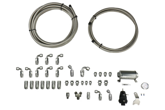 DeatschWerks X2 Series Pump Module -8AN feed w/ -6AN return CPE Plumbing Kit - Subaru Models (inc. 2008-2014 WRX / 2008-2021 STI)