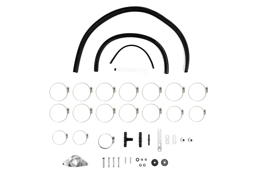 PERPSP-ITR-400-2RD/BK PERRIN Boost Tube Kit Red Piping Black Couplers - 2002-2007 Subaru WRX/STI,