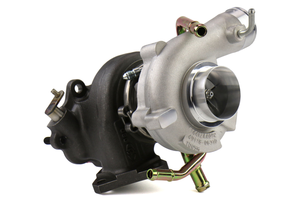 FPT2025054 Forced Performance FP BLUE Turbocharger Subaru STI 58mm 8cm EWG w/ Oil Feed Line - 2002-2007 Subaru WRX / 2004+ Subaru STI,