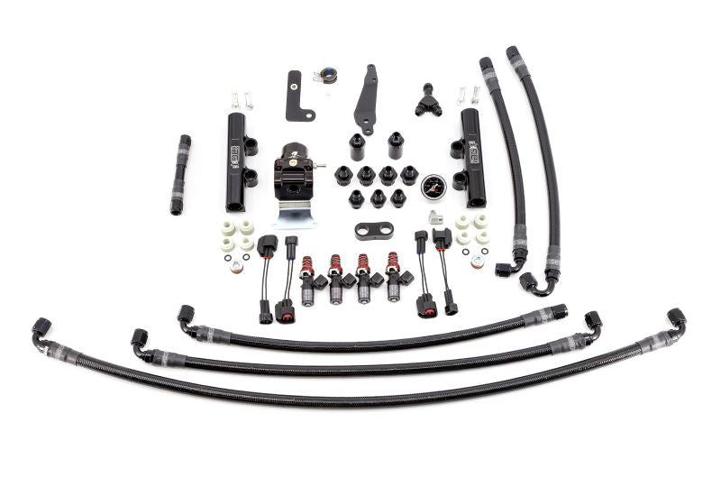 IAGIAG-AFD-2611BK 2015-2021 Subaru STI IAG PTFE Flex Fuel System Kit w/ 1300cc Injectors, Lines, FPR, Black Fuel Rails,
