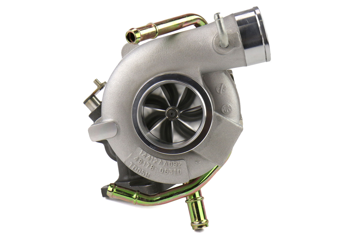 FPT2025054 Forced Performance FP BLUE Turbocharger Subaru STI 58mm 8cm EWG w/ Oil Feed Line - 2002-2007 Subaru WRX / 2004+ Subaru STI,