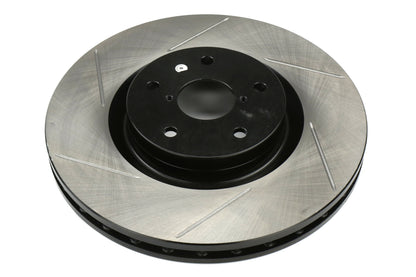 STT937.47010 Stoptech Street Axle Pack Slotted Rotors With Pads Front - 2008-2017 Subaru STI,