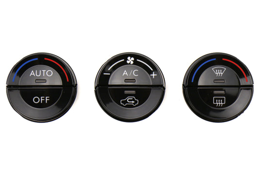 STIWRXDC-KNOB Subaru OEM JDM Dual Climate Piano Black Knob Filler Panels - 2015+ WRX / 2015+ STI / 2014+ Forester / 2013-2016 Crosstrek,