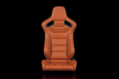 BRMBRR1-BTBS Braum Elite Series Sport Seats - British Tan Leatherette Pair - Universal,