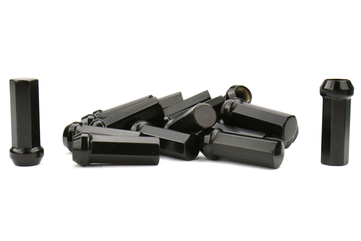 KICWHPF3BL50 Project Kics Black KyoKugen Lug Nut Set 12x1.25 50MM,