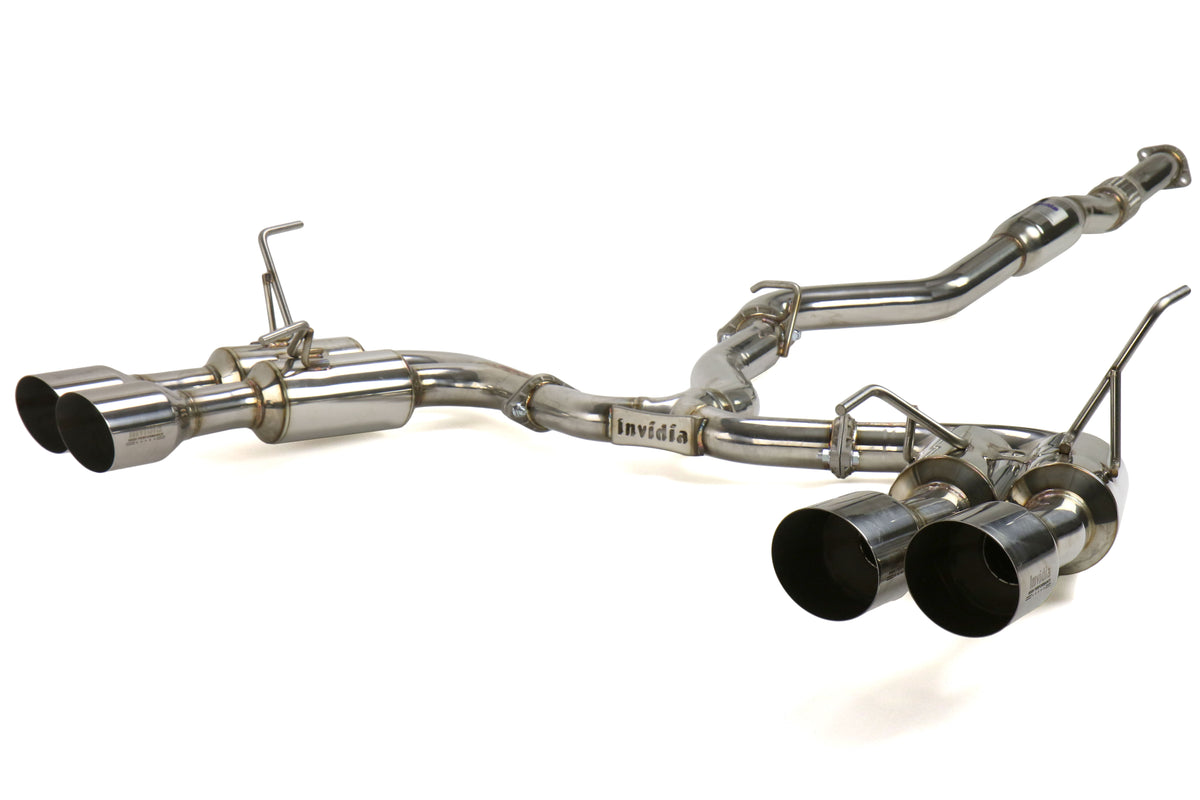 INVHS22WRXGM4SS Invidia Gemini R400 Stainless Steel Quad Tip Cat-Back Exhaust - 2022+ Subaru WRX,