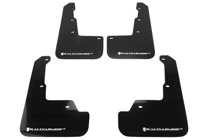 RALMF32-UR-BLK/WH Rally Armor Mud Flaps - 2015+ WRX / 2015+ STI-Black Mud Flap with White Logo,