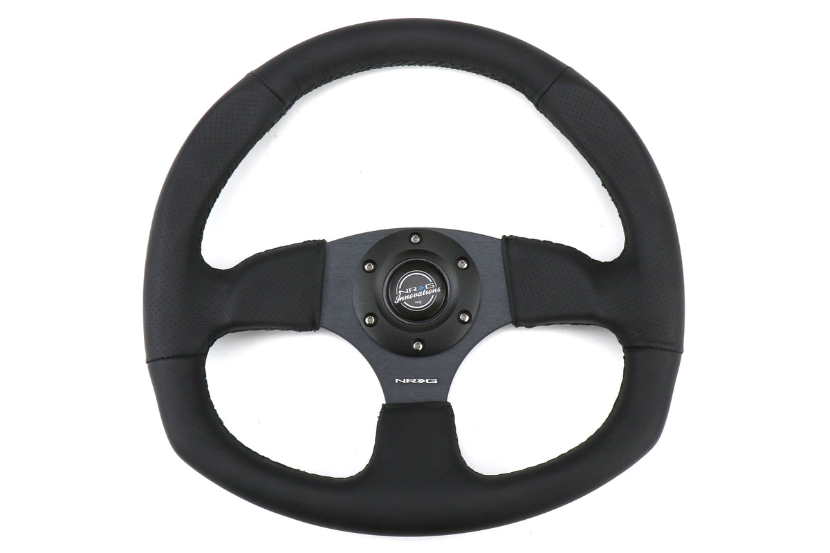 NRGRST-009R NRG 320mm Sport Leather Steering Wheel Oval - Universal,