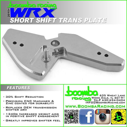 BBA031000050000 Boomba Racing Short Shift Transmission Plate - 2015-2020 Subaru WRX,