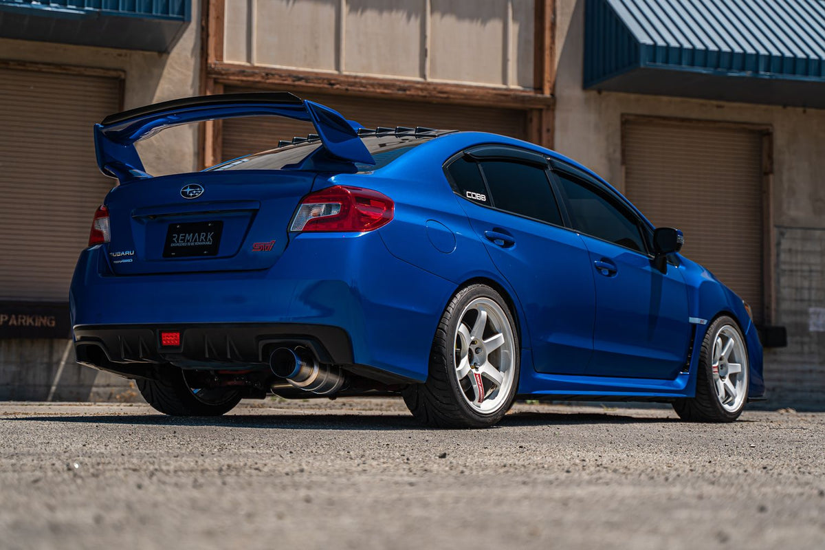 REMRK-C1076S-01T Remark R1-Spec Catback Exhaust Burnt Stainless Steel Tip - 2015-2021 Subaru WRX / STI,