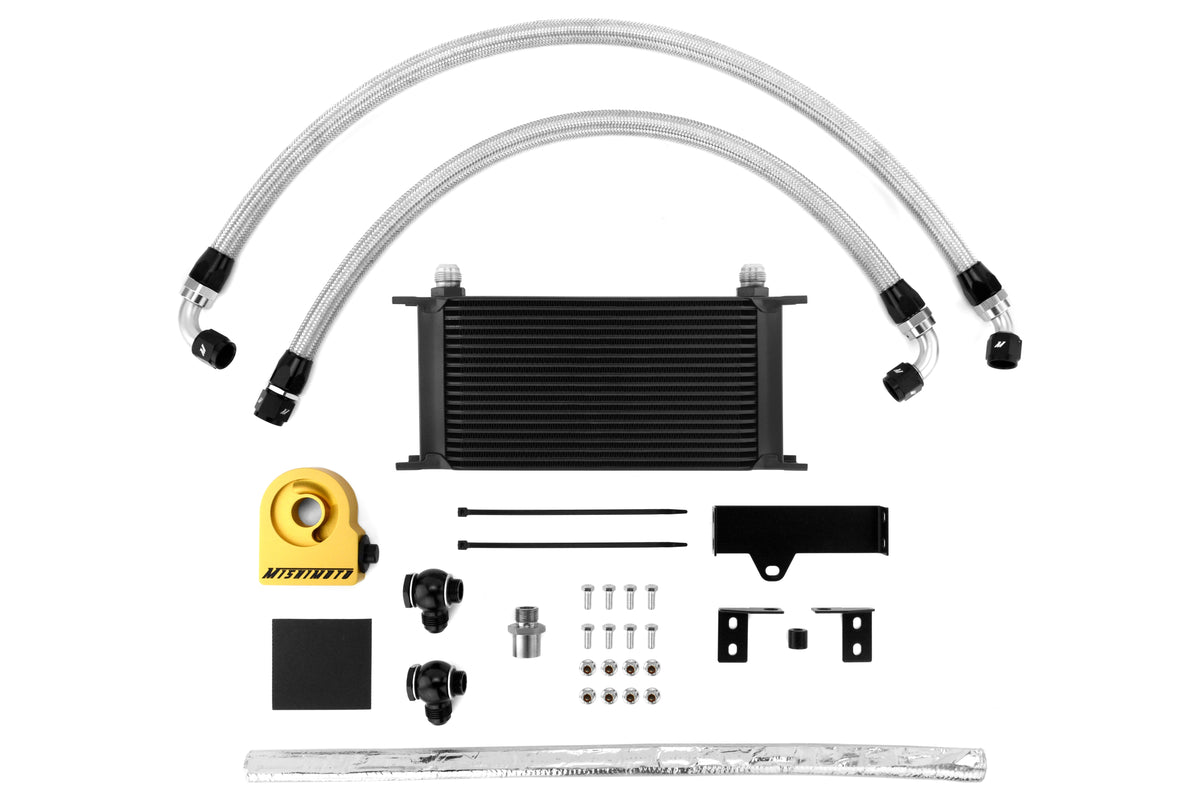 MIMMMOC-WRX-06TBK Mishimoto Thermostatic Oil Cooler Kit Black - 2006-2007 Subaru WRX / 2006-2007 Subaru STI,