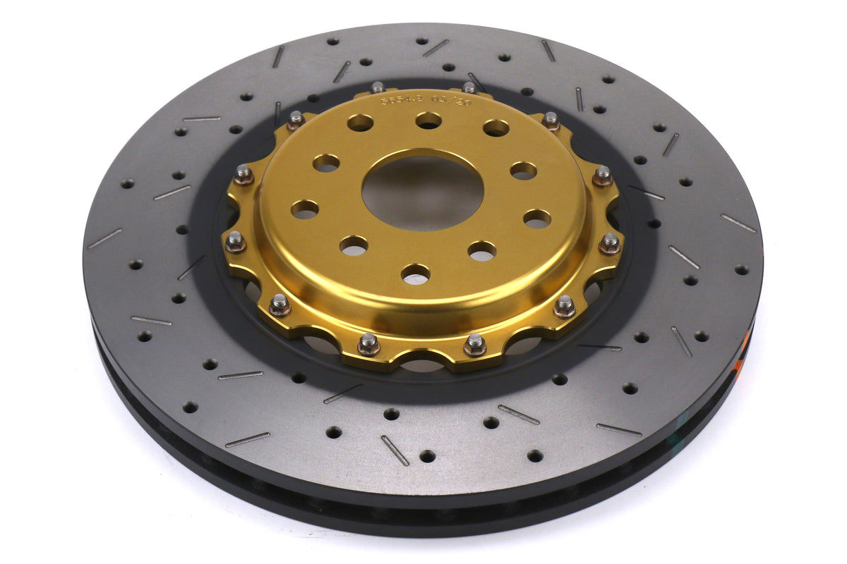 DBB5654GLDXS-10 DBA 5000 Series 2 Piece Drilled and Slotted Rotor (Front) - 2015-2017 STI / 2013+ FR-S / BRZ / 86,
