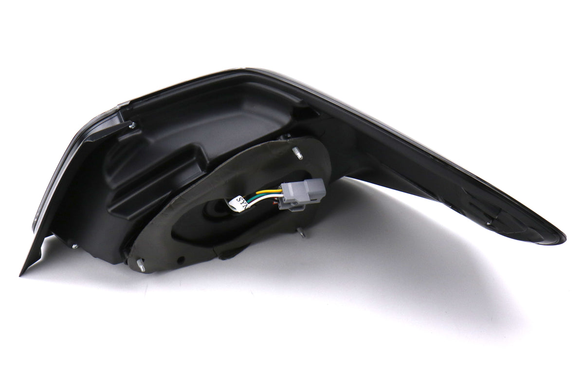 SCDLT-WRX15BKLED-SQ-TM Spec-D Sequential LED Tail Lights - 2015+ WRX / STI-Glossy Black-Clear Lens-Red LED Bar,