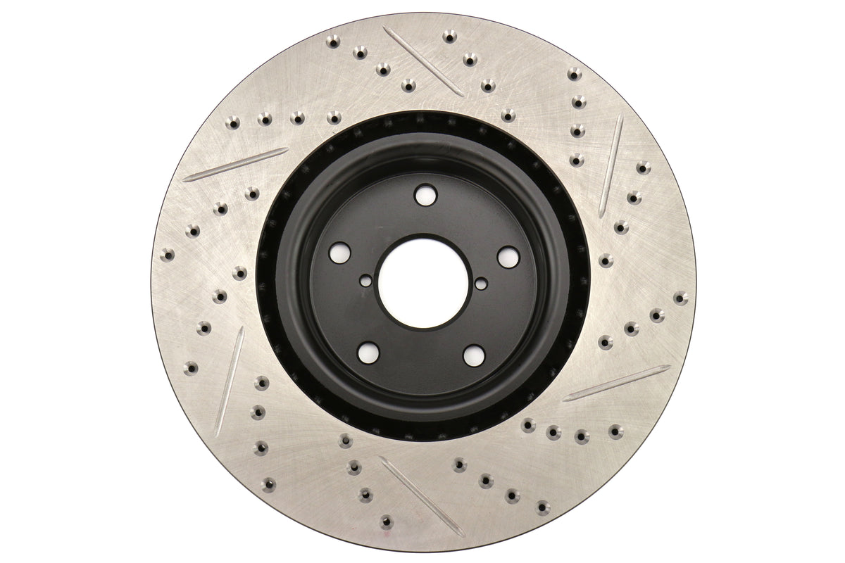 STT127.47022R StopTech Drilled and Slotted Sport Rotors (Front Right) - 2015+ STI,