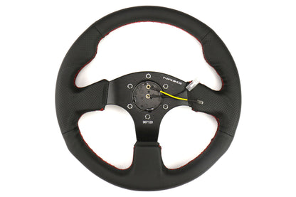 NRGRST-012R-RS NRG Race Series Steering Wheel - Universal-Suede w/ Red Stitch,