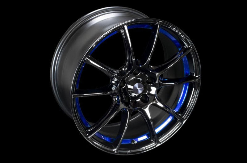 WedsSport SA-25R Blue Light Chrome II 18x9.5 +38mm 5x114.3 (Single Wheel) - 2015-2024 Subaru WRX / 2015-2021 STI / 2019-2024 Forester