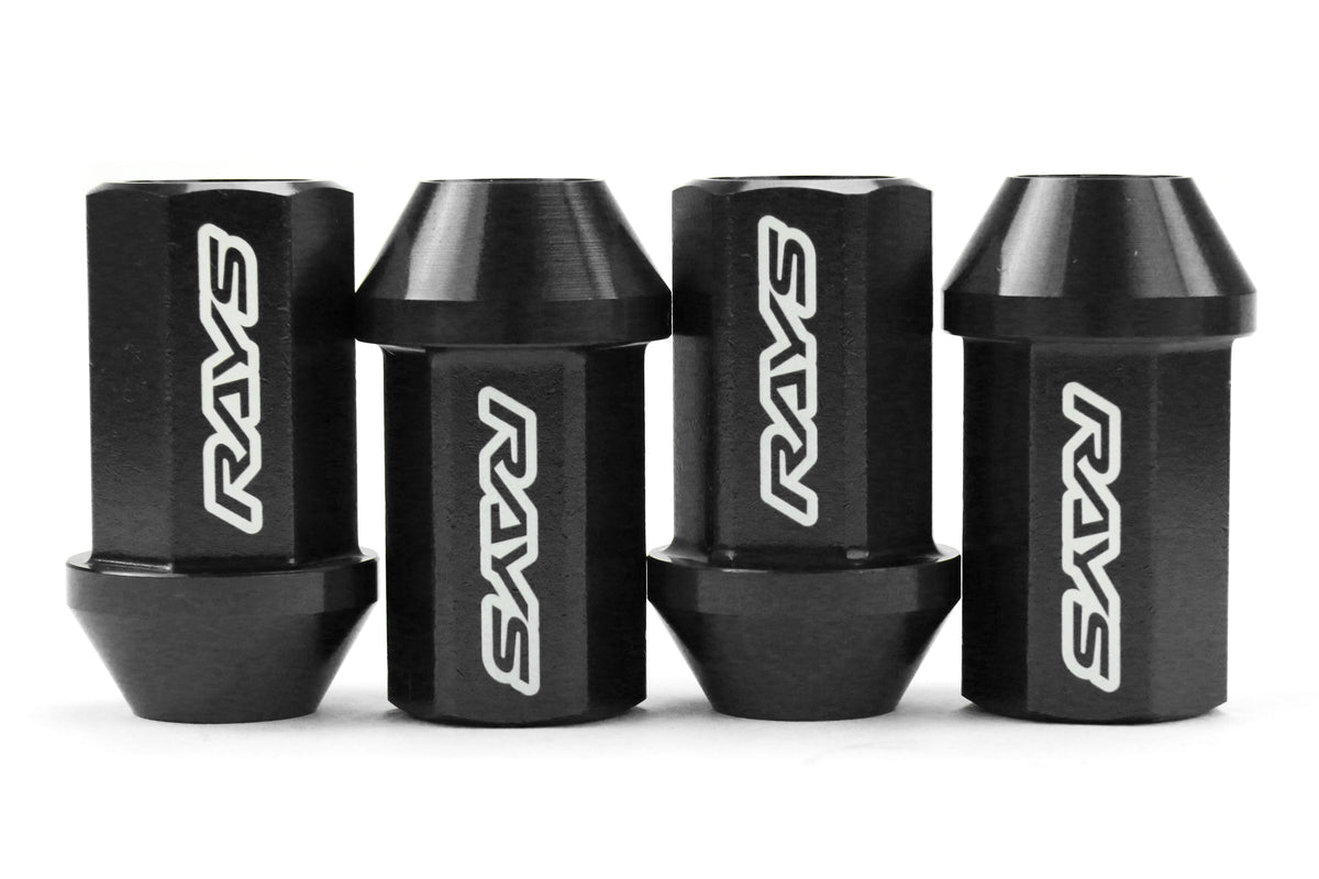 VLKWDURA4212125B Rays Dura-Nut L42 Straight Type lug nuts - 2015+ WRX / 2015+ STI / 2013+ BRZ / 2014+ FORESTER-Black,