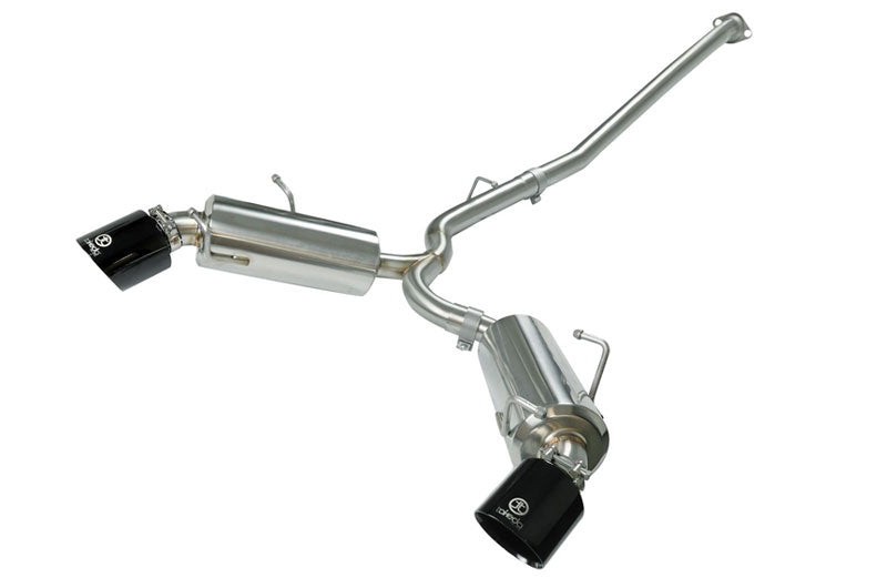 aFe Takeda 2-1/2 IN 304 Stainless Steel Cat-Back Exhaust System w/Black Tip - 2013-2016 Scion FR-S / 2013-2020 Subaru BRZ / 2017-2020 Toyota 86