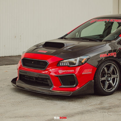 SEIFL18SBIMP-CW Seibon Carbon Fiber CW-Style Front Lip - 2018+ WRX / STI,