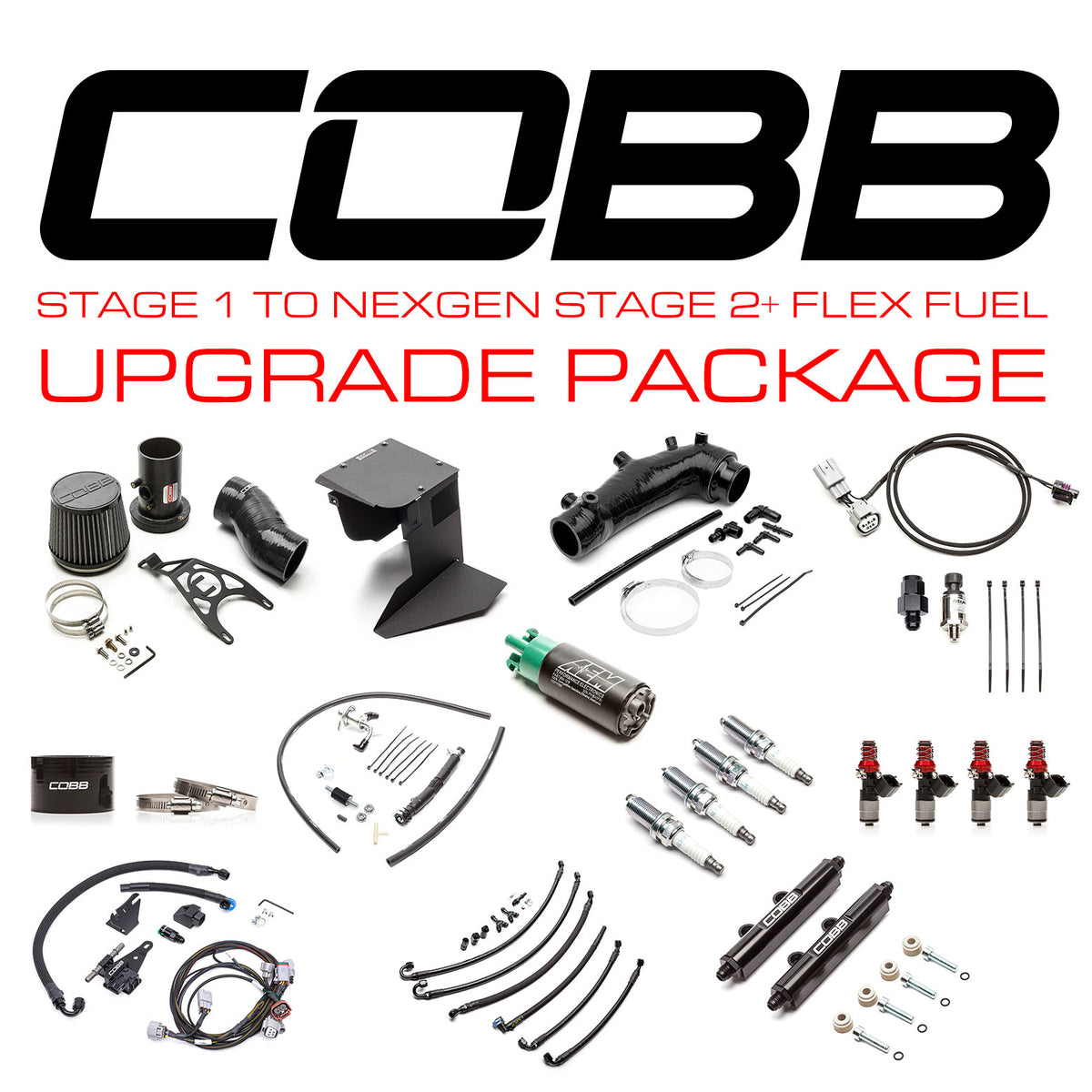 COBSUB004NG2S1FF-S1-UP COBB Subaru Stage 1 to NexGen Stage 2 + Flex Fuel Power Package Upgrade  15-18 STI,
