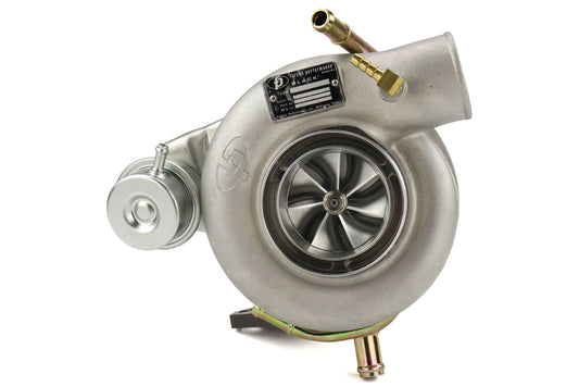 FPT2025150 Forced Performance FP BLACK Turbocharger 84mm 8cm IWG w/ Oil Feed Line - 2002-2007 Subaru WRX / 2004+ Subaru STI,