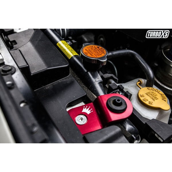 TXSW15-RADSTAY-RED TurboXS Radiator Stay Bracket - 2015+ WRX / 2015+ STI-Red,