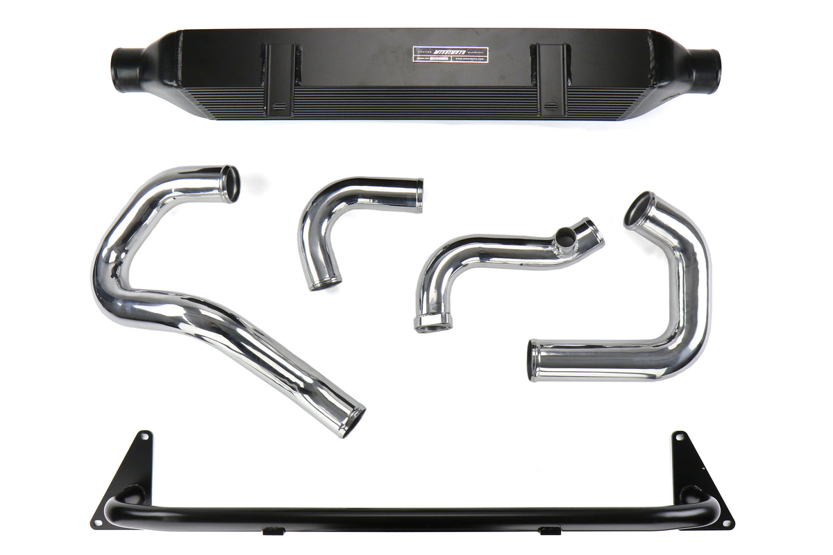 MIMMMINT-WRX-15BK Mishimoto Performance Front Mount Intercooler Kit - 2015+ WRX-Polished Pipe, Black Intercooler,