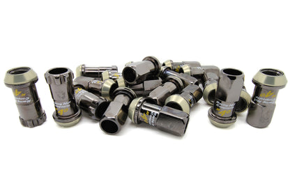 KICKRC13K Project Kics R40 Lug Nuts - 2015+ WRX / 2015+ STI / 2013+ FT86-R40 REVO Black Chrome with Locks,