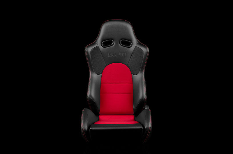 BRMBRR2-BKRD Braum Advan Series Racing Seat (Black & Red) - Universal,