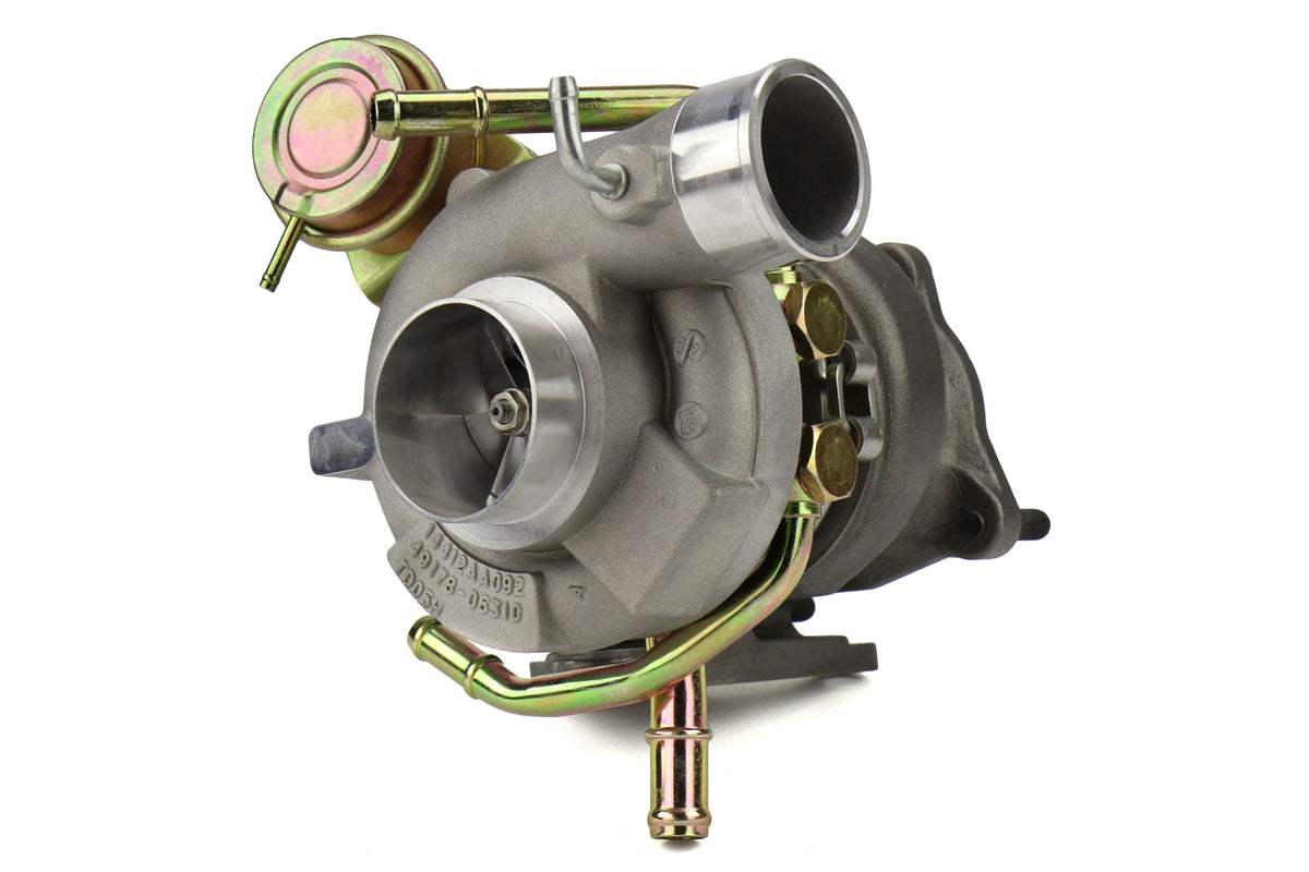 FPT2025050 Forced Performance FP BLUE Turbocharger 58mm 8cm IWG w/ Oil Feed Line - 2002-2007 Subaru WRX / 2004+ Subaru STI,