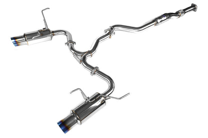 INVHS11STIGTT Invidia Dual N1 Resonated Exit Exhaust (Polished or Titanium Tip) - 2014+ Forester XT-Titanium Tips,
