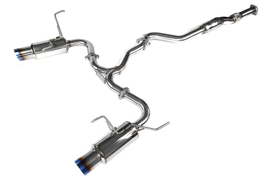 INVHS11STIGTT Invidia Dual N1 Resonated Exit Exhaust (Polished or Titanium Tip) - 2014+ Forester XT-Titanium Tips,