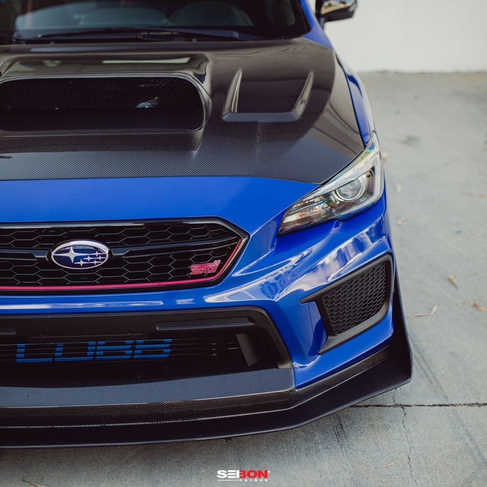 SEIFL18SBIMP-CW Seibon Carbon Fiber CW-Style Front Lip - 2018+ WRX / STI,