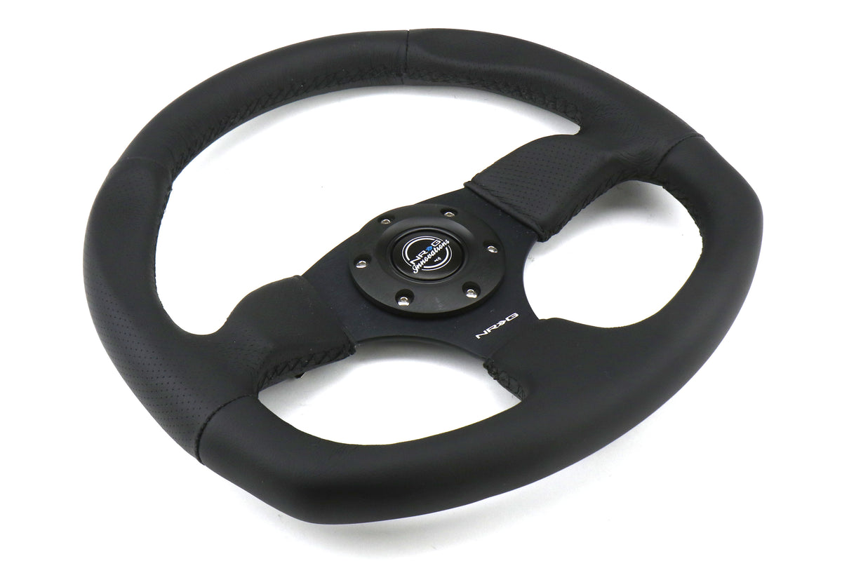 NRGRST-009R NRG 320mm Sport Leather Steering Wheel Oval - Universal,
