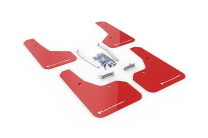 RALMF52-UR-RD/WH Rally Armor UR Mudflaps - 2019+ Forester-Red Mud Flap with White Logo,