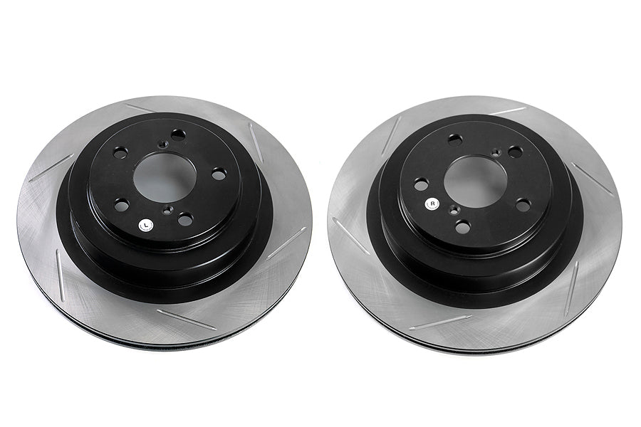 STT126.47025S-GRP Stoptech Slotted Rear Rotor Pair - Subaru Models Inc. 2006-2007 WRX / 2005-2009 Legacy GT,