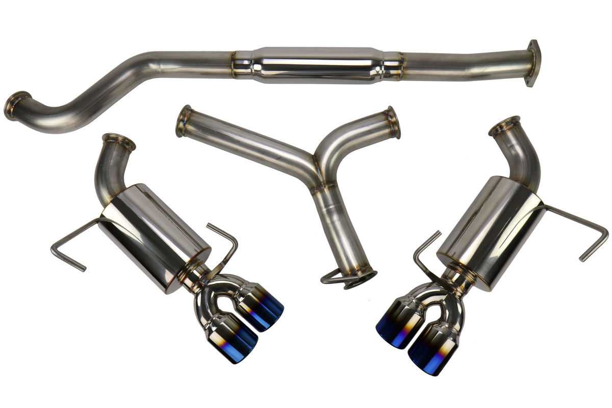 ETS200-30-EXH-014 ETS Catback Exhaust System - 2015+ WRX / STI-Muffled-Add Resonator-Blue Tips,