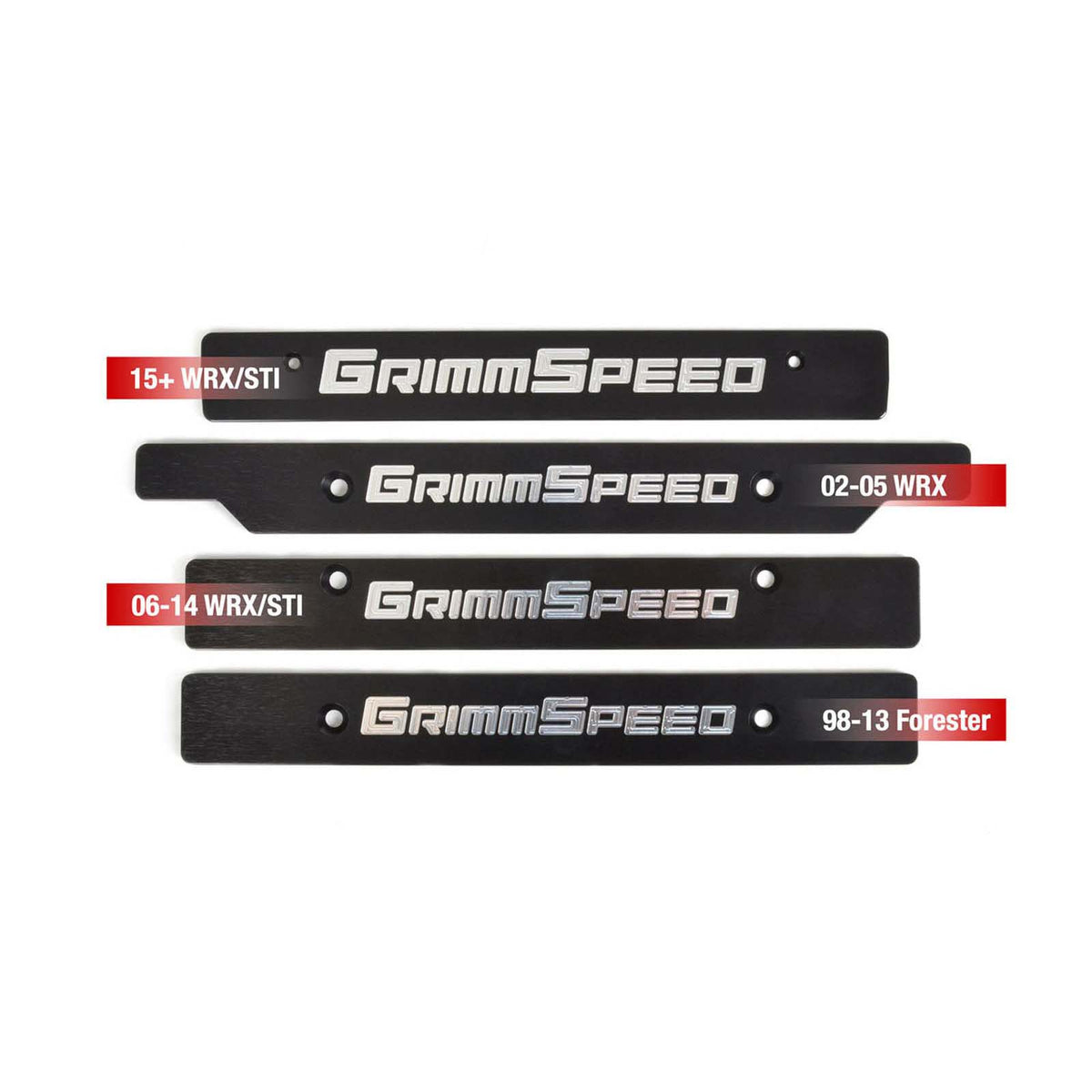 GRM094079 GrimmSpeed License Plate Delete Black/Silver - 2006-2014 Subaru WRX / 2006-2014 Subaru STI,