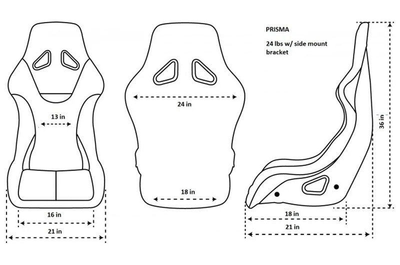 NRGFRP-302-MEXICALI NRG Innovations FRP PRISMA MexiCali Edition Bucket Seat (Large) - Universal,