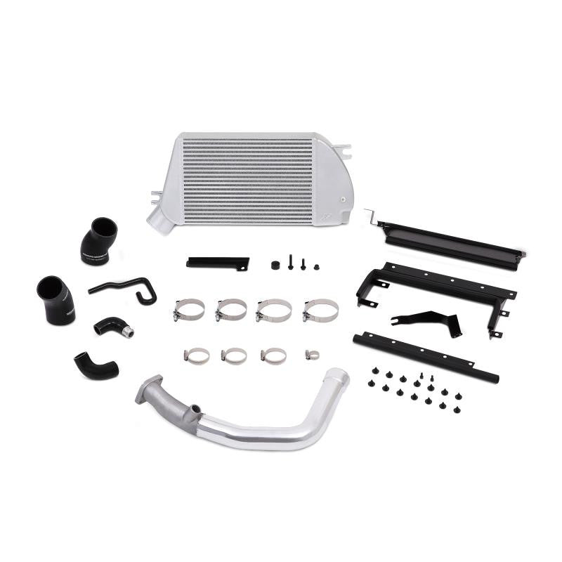 MIMMMTMIC-WRX-15PSL Mishimoto Performance Top Mount Intercooler and Charge Pipe Kit - 2015+ WRX-Polished Pipe, Silver Intercooler,